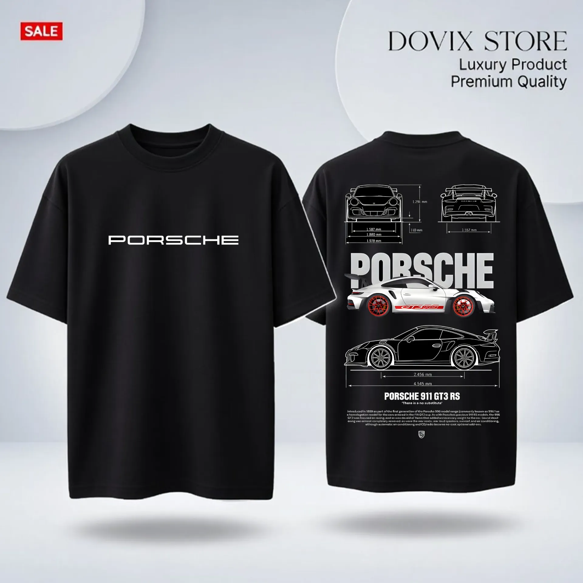 Porsche primium drop shoulder (BLuck, 200Gsm, M)