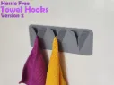 Hassle-Free Wall Mounted Towel Hooks (Version 2) – No Drill | Strong Hold | Modern Design (One Hook)