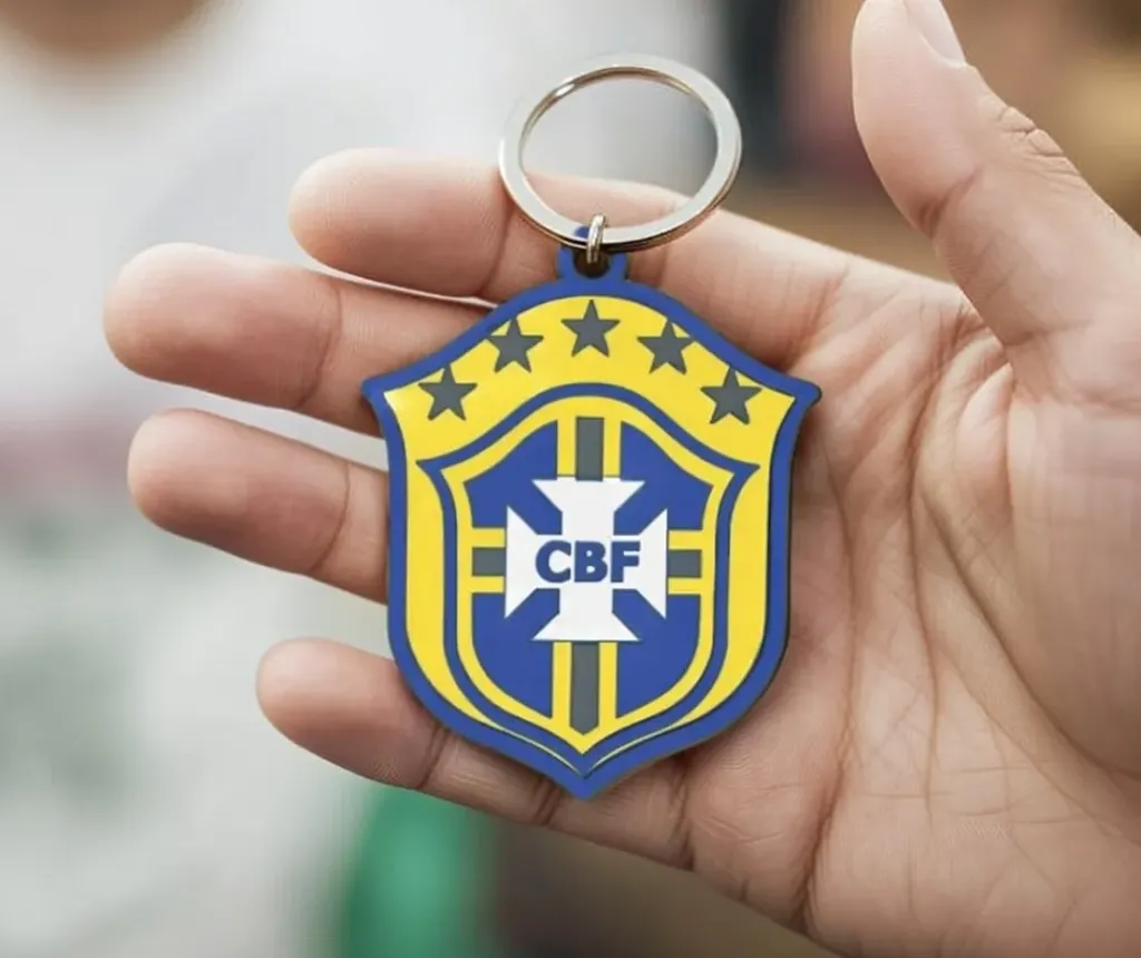 Brazil FIFA Badge Keychain