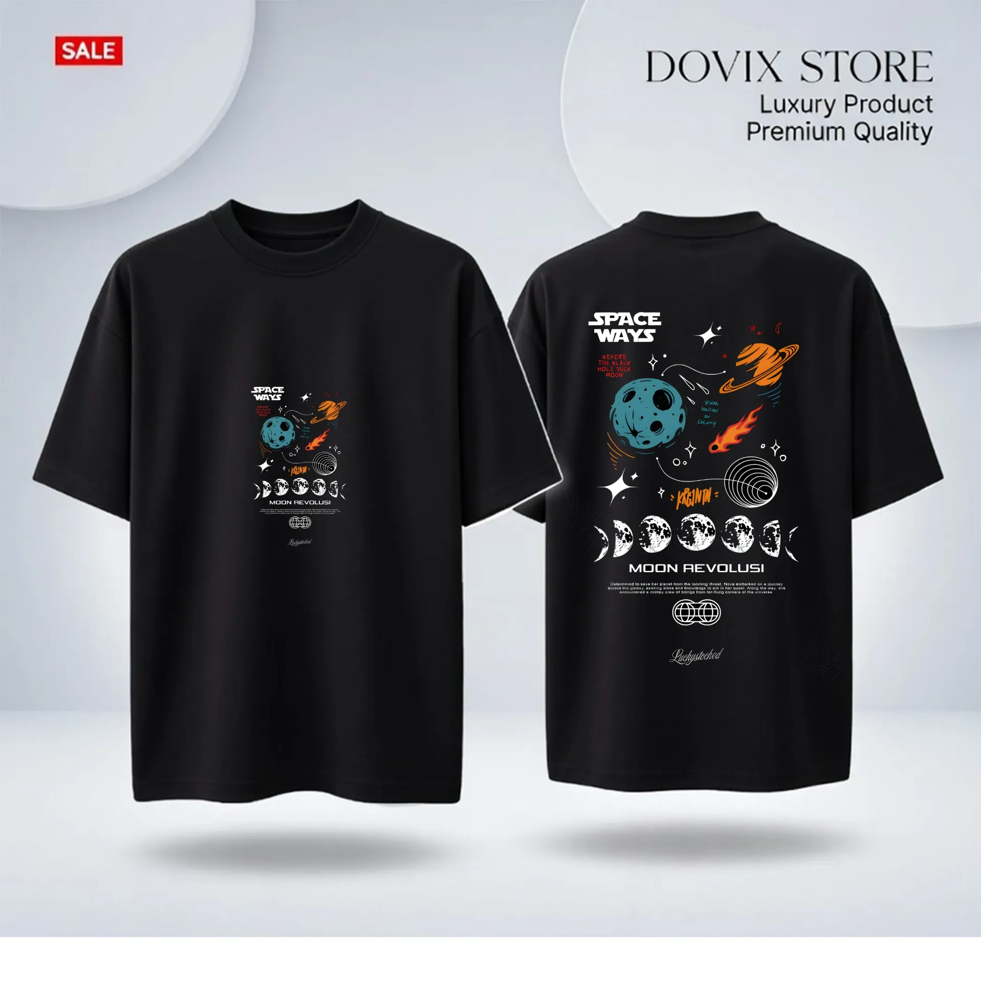 Space ways primium drop shoulder (BLuck, 200Gsm, M)